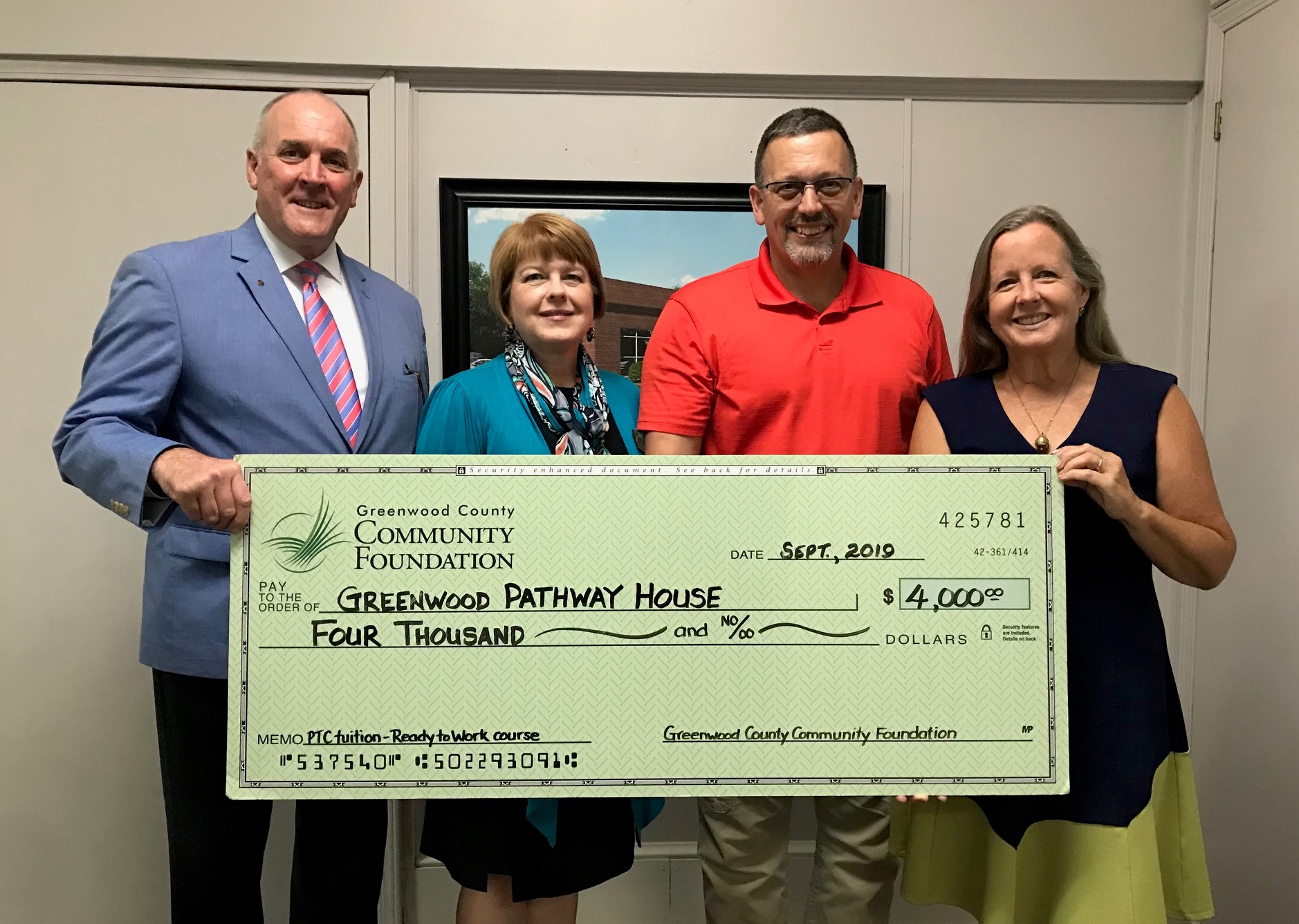 Community Enhancement Grants Announced, August 2019 Greenwood County